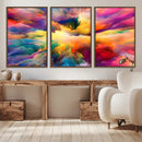 Blazing Vibrant Colors Cloud Wall Art Canvas Print