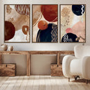 Boho Wall Art Canvas Print Set Mid-Century Prints Bohemian