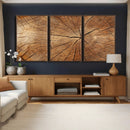 Tree Ring Canvas Art, Rustic Wood Grain Wall Art, Tree Slice