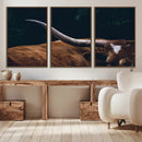 Texas Longhorn Bull Wall Art Canvas Print - Large Framed by MyGreatCanvas | Canvas Wall Art Prints | Photo Prints & Wall Decor