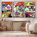 Picasso Style Art Abstract Canvas Wall Art Print , Colorful by MyGreatCanvas | Canvas Wall Art Prints | Photo Prints & Wall Decor