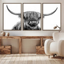 Scottish Highland Cow Cattle Art Print Wall Art Canvas Print by MyGreatCanvas | Canvas Wall Art Prints | Photo Prints & Wall Decor