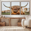 Highland Cow Animal Scottish Cattle Art Print Farmhouse Wall