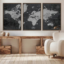World Map Canvas Print – Detailed Map of the World Wall Art
