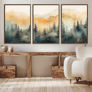 Abstract Forest Print - Mountain Wall Art | Autumn Landscape