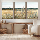 Wildflower Field Wall Art Canvas | Nature-Inspired Landscape