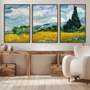 Wheatfield With Cypresses By Van Gogh Painting Wall Art