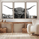 Longhorn Canvas Print, Bighorn Cow Wall Art Canvas Print