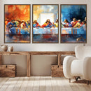 Abstract Watercolor The Last Supper Wall Art