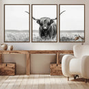 Highland Cow Canvas Wall Art – Majestic Beauty in Black and by MyGreatCanvas | Canvas Wall Art Prints | Photo Prints & Wall Decor