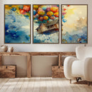 UP-Inspired Floating House with Balloons Canvas Art –