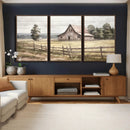 Rustic Farmhouse Barn Wall Art | 3-Panel Framed Gallery Wrap by MyGreatCanvas | Canvas Wall Art Prints | Photo Prints & Wall Decor