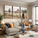 Rustic Farmhouse Barn Wall Art | 3-Panel Framed Gallery Wrap