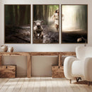 Jesus Canvas Wall Art - Jesus Running After Lost Lamb,