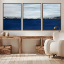 Navy Blue Abstract Wall Art Canvas Print