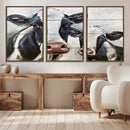 Vintage Baby and Mom Cattle Wall Art Canvas Print by MyGreatCanvas | Canvas Wall Art Prints | Photo Prints & Wall Decor