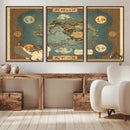 Avatar Wall Art: The Last Airbender Vintage Map - Wall Art