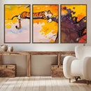 Calvin and Hobbes Tree Scene Canvas Print | 3 Panel Large by MyGreatCanvas | Canvas Wall Art Prints | Photo Prints & Wall Decor