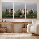 Flock of Sheep in a Mystical Fog – Pastoral Wall Art Canvas by MyGreatCanvas | Canvas Wall Art Prints | Photo Prints & Wall Decor