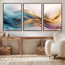 Abstract Flowing Colors Wall Art Canvas Print