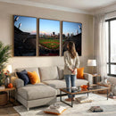 PNC Park Evening Game Triple Canvas Wall Art - Pittsburgh
