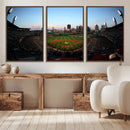 PNC Park Evening Game Triple Canvas Wall Art - Pittsburgh