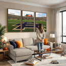 Football Stadium Wall Art – Framed Sports Field Canvas