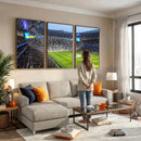 Tottenham Hotspur Stadium Canvas Print, Match Day Triple