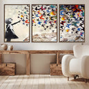 Banksy Graffiti Wall Art Canvas Print: Girl Releasing