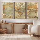 Push Pin World Map Canvas Print – Travel Tracker Wall Art by MyGreatCanvas | Canvas Wall Art Prints | Photo Prints & Wall Decor