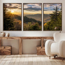 Sunrise Over the Smoky Mountains Canvas Wall Art –