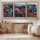 Framed Japanese 1986 Wall Art Print, Yayoi Kusama 1986 Wall