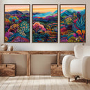 Colorful Abstract Landscape Wall Art Print Canvas - Vibrant