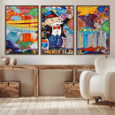 Pop Art Monopoly Man Canvas Wall Art Print - Bold and
