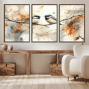 Abstract Watercolor Chickadee Bird Canvas Wall Art Print - by MyGreatCanvas | Canvas Wall Art Prints | Photo Prints & Wall Decor