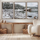 Winter Wall Art - Cabin by the Lake Canvas Wall Art - Serene by MyGreatCanvas | Canvas Wall Art Prints | Photo Prints & Wall Decor