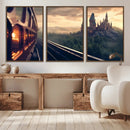 Harry Castle Wall Art Canvas Print, Wizard School Wall Art