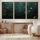 Wildflower Field Framed Wall Art, Vintage Botanical