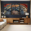 Abstract Tree Ring Wall Art Canvas Print – Colorful Framed
