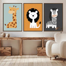 Boho Jungle Animal Nursery Wall Art Prints – Safari Decor