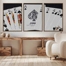 Poker Wall Art - Playing Cards Canvas Wall Art Print - Ace