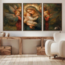 Mary Jesus Canvas Wall Art Print - Madonna and Child with