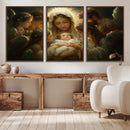 Mary Jesus Canvas Wall Art Print - Madonna and Child with