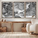 Black White Abstract Canvas Wall Art - Fluid Ink Artwork - by MyGreatCanvas | Canvas Wall Art Prints | Photo Prints & Wall Decor
