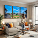 Wrigley Field Chicago Cubs Panoramic Art Multi-Piece Canvas