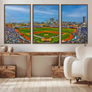 Wrigley Field Chicago Cubs Panoramic Canvas Print –