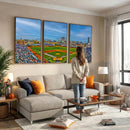 Wrigley Field Chicago Cubs Panoramic Canvas Print –