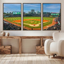 Wrigley Field Chicago Cubs Panoramic Canvas Print –