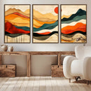 Mid Century Wall Art Print  - Abstract Woodland Print -