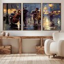 Afro Abstract Jazz Music Wall Art Canvas Print – Colorful